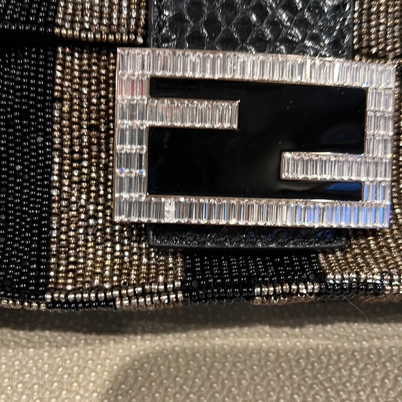 RARE FENDI Beaded Baguette w/ Crystal Closure NWOT - Picture 10 of 13